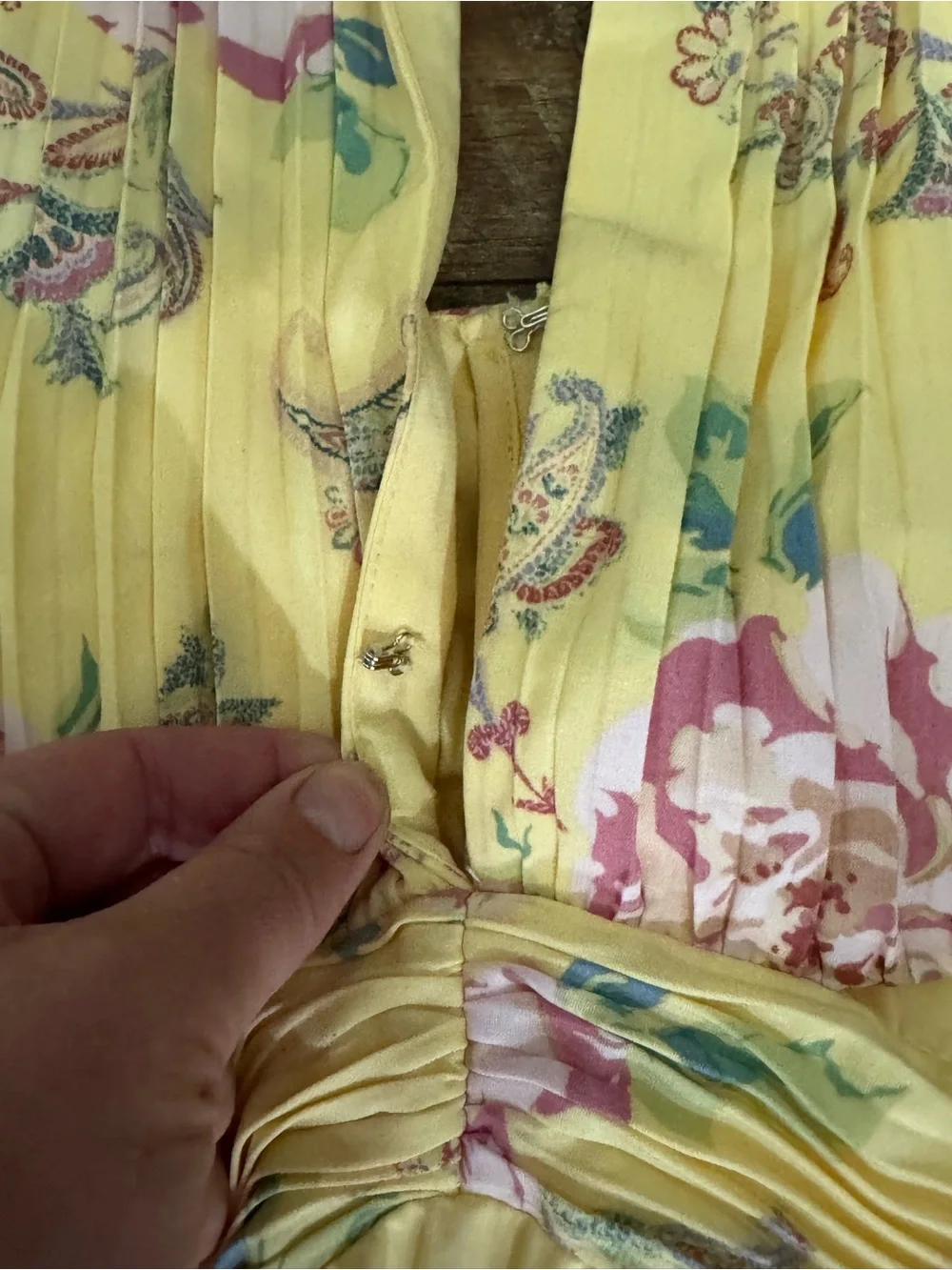 Abercrombie & Fitch Yellow Floral Giselle Plunge Halter Maxi Dress NWT